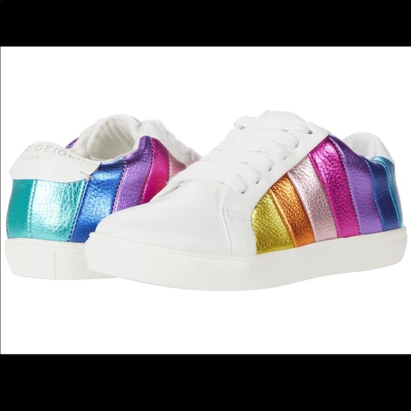 NWT Kurt Geiger Mini Lane Stripe Sneakers for Little GIRLS!!! - Picture 1 of 1